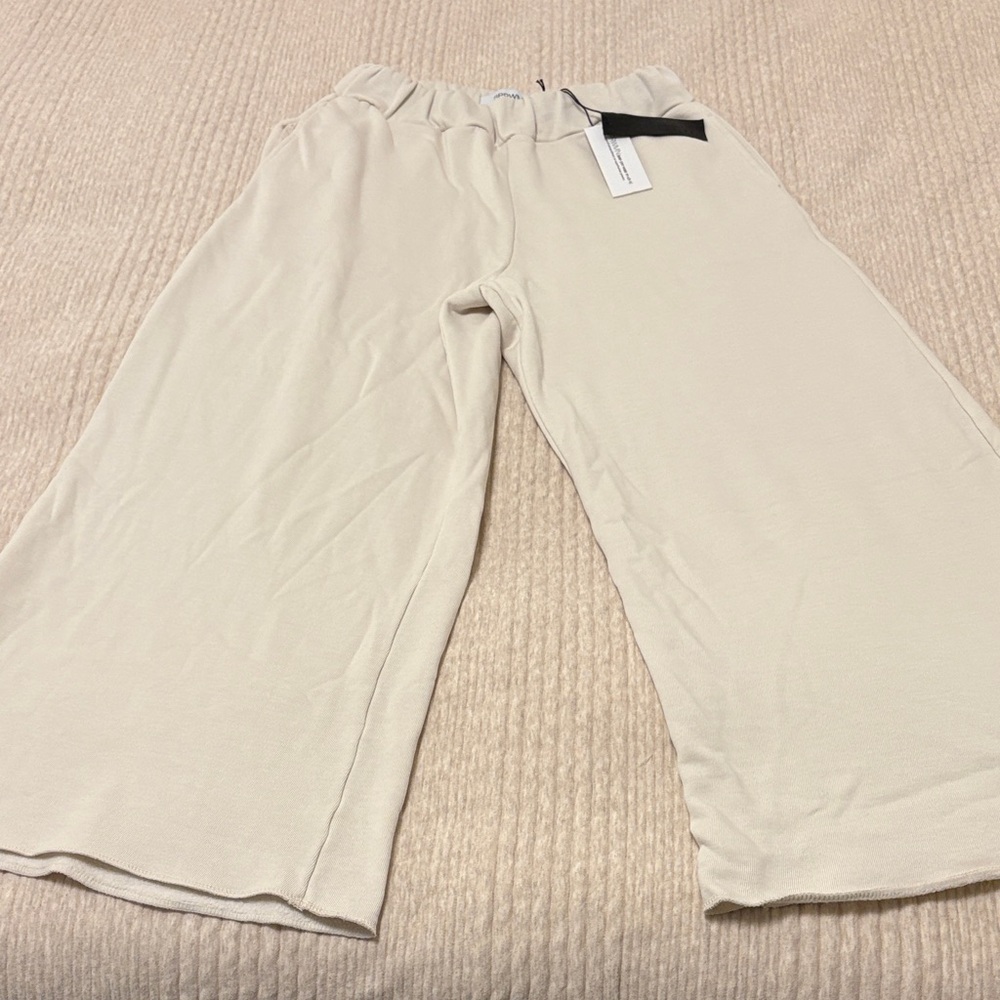 SPRWMN Cream Wide-Leg Sweatpants